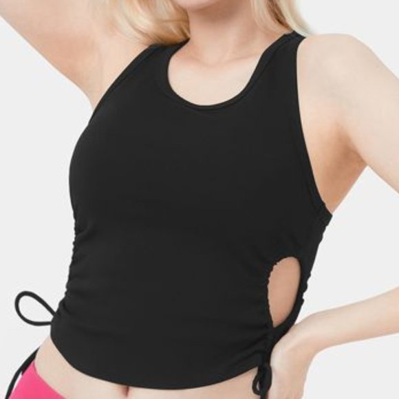 HALARA Drawstring Cut Out Tank SMALL - Picture 2 of 5